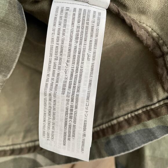 Abercrombie Camo Military Jacket Womens Patch Utility Casual Coat Green Small - Picture 12 of 14